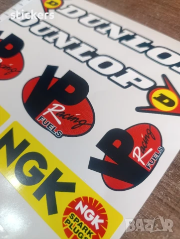Стикери за мотор Dunlop VP NGK Thor Drift Rockstar Honda, снимка 6 - Аксесоари и консумативи - 51368777