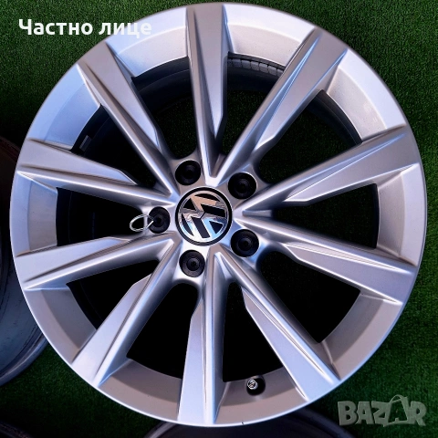 Продавам 4бр оригинални 17-ки джанти за Фолксваген Тигуан, Пасат, Туран, Голф , снимка 5 - Гуми и джанти - 53622624