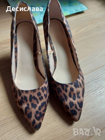 Дамски официални обувки с леопардов принт номер 40