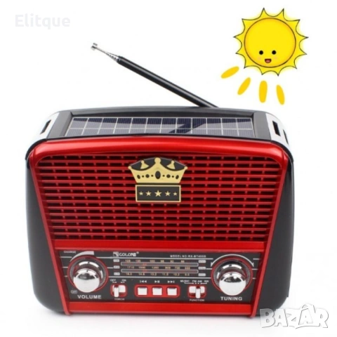 Ретро радио със соларен панел PX-BT455S