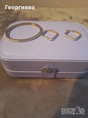 Продавам Сет от неръждаема стомана обеци и гривна