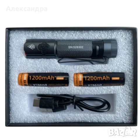 Фенер YEMAO YM-M52 – компактен, 1500 лумена, магнит, Type-C