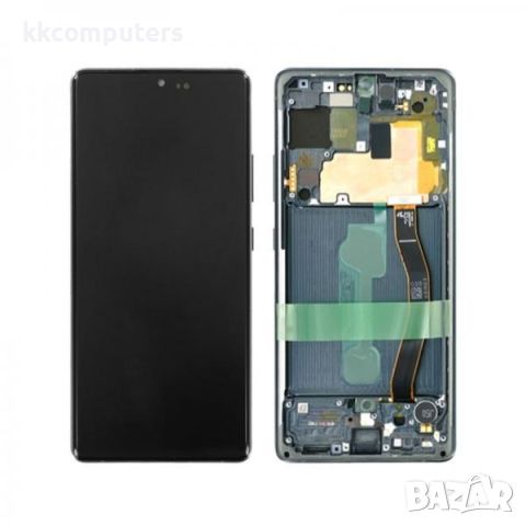 LCD Дисплей С РАМКА за Samsung SM-G770F / GH82-21672A Galaxy S10 Lite / Черен / Оригинал Service Pac, снимка 1 - Резервни части за телефони - 46754444