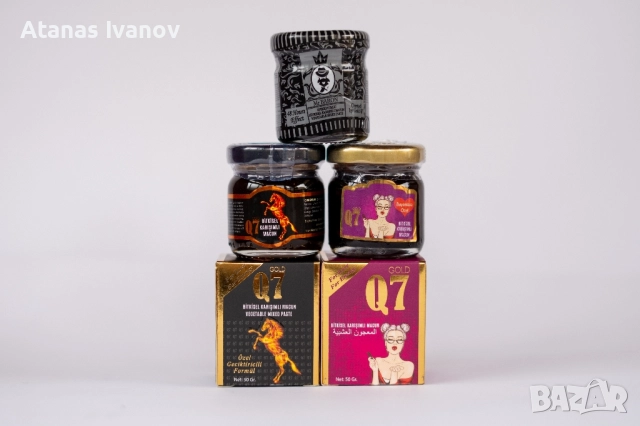 Q7 man , Q7 lady 43g epimedium macun / Малки бурканчета маджун за мъже и жени