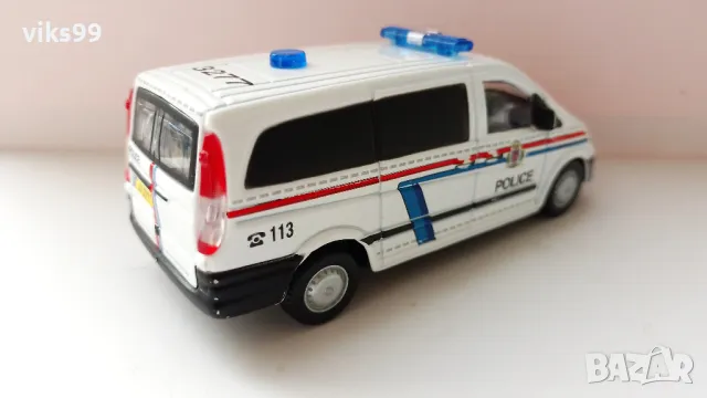 Bburago MERCEDES-BENZ VITO POLICE - Мащаб 1:50, снимка 5 - Колекции - 48224533