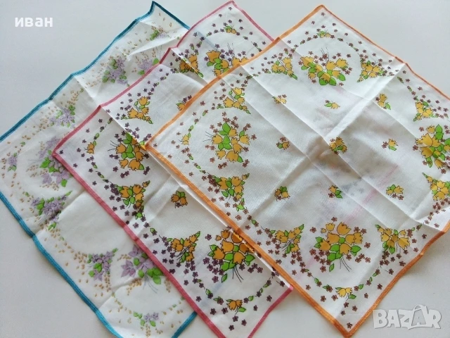 Стари,неупотребявани носни кърпи 2, снимка 2 - Колекции - 50682512