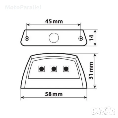 LED-Осветител за мото номер LAMPA E-ion, снимка 5 - Аксесоари и консумативи - 47257028