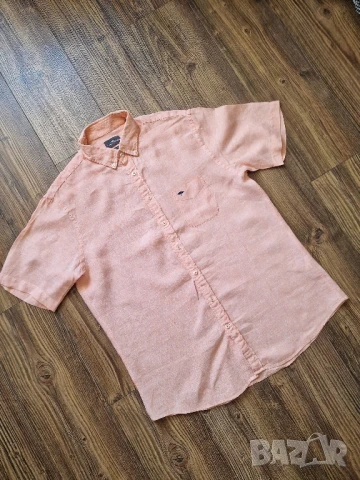 Страхотна мъжка ленена риза FYNCH HATTON размер L   , 100% лен , снимка 2 - Ризи - 50789099