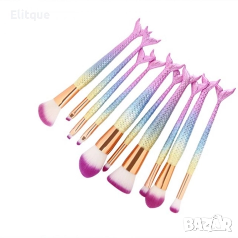 Десет чудесни четки за грим с дръжка тип русалка в два варианта HZS62, снимка 3 - Други - 52820417