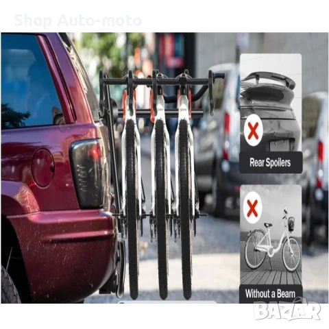 Сгъваем вело багажник за кола Automat, Тройна стойка за велосипеди, снимка 5 - Аксесоари и консумативи - 36216591