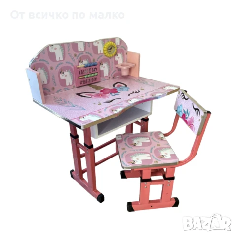✨Детски чин и стол с картинки - за момичета, снимка 3 - Мебели за детската стая - 50899311
