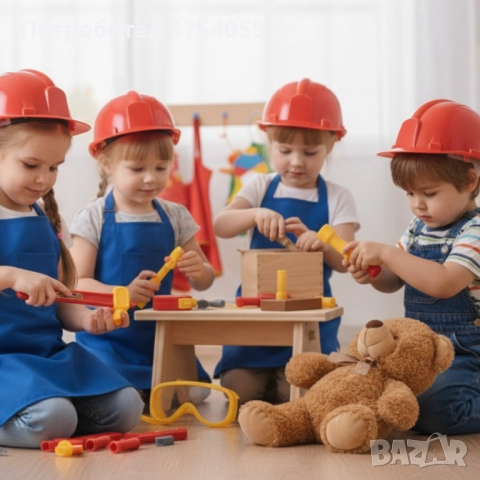 Детски комплект с инструменти и каска TOOLS DIY Working Set, снимка 3 - Други - 52358411
