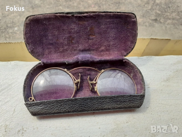 Стари очила с позлата Пенсне, снимка 7 - Антикварни и старинни предмети - 53498927