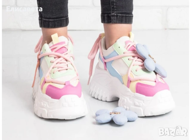 Дамски модерни кецове на платформа , снимка 7 - Маратонки - 50454303