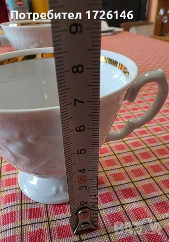 Порцеланов сет за кафе с позлата 4 броя Homeburry , снимка 9 - Чаши - 54037629