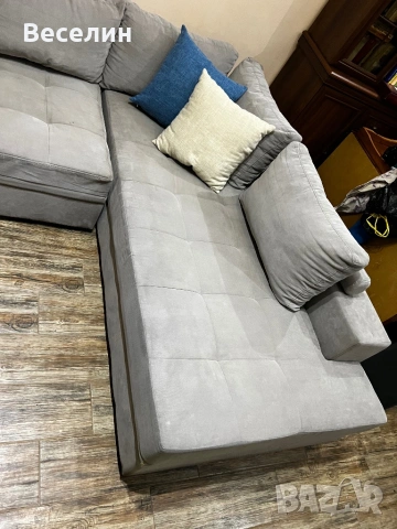 Ъглов разтегателен диван, снимка 3 - Дивани и мека мебел - 53118742