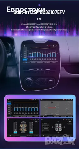 Hippo Android 12 автомобилно радио за Renault Clio 2012-2016, 10“ 8 ядра 4G 32g GPS Navi MIT, снимка 4 - Аксесоари и консумативи - 47134565