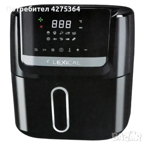 Еър фрайър с тъч скрийн Lexical Airfryer LAF-3045, снимка 4 - Други - 48568463