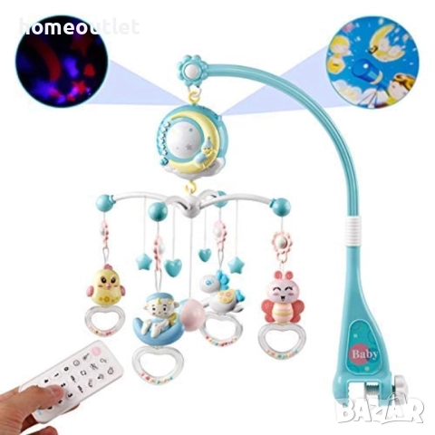 Музикална въртележка за бебешко легло 3 в 1 BABY CRIB MOBILE (ВИСУЛКА ЗА БЕБЕШКО ЛЕГЛО) WJ01121583, снимка 2 - Други - 51615239
