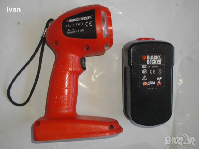 18V Black Decker Акумулаторен английски 18 волта нов прожектор фенер Блек Декер, снимка 15 - Други инструменти - 46783231