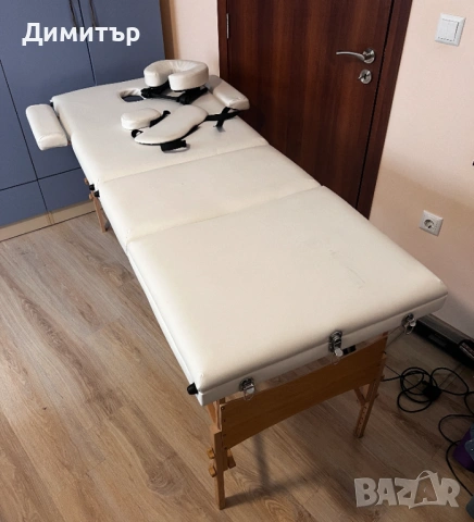 Сгъваема масажна маса, 3 зони, еко кожа / VidaXL, снимка 2 - Друго оборудване - 54178862