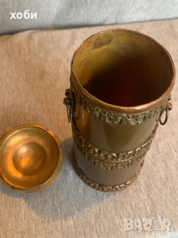 стар месингов съд кутия , снимка 6 - Антикварни и старинни предмети - 52976268
