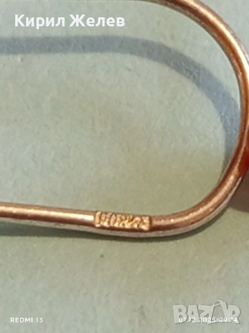 Изящни сребърни обеци от ябълков корал и ръчно изработена сребърна тел разкошни 52375, снимка 10 - Обеци - 52599810