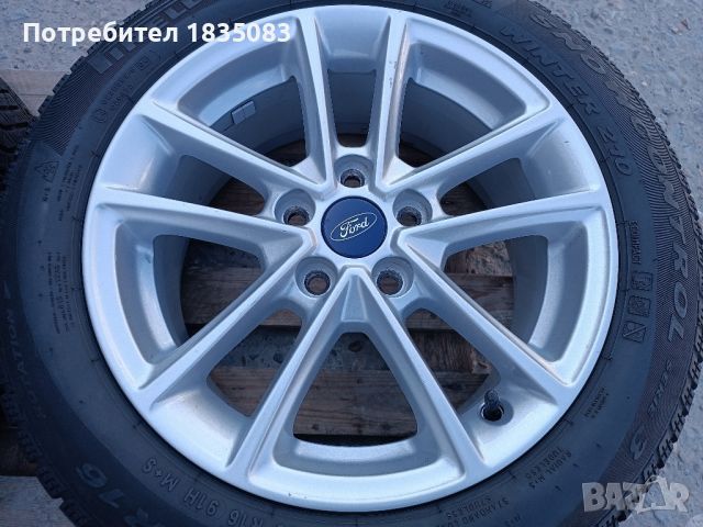 Лети джанти 16ки 5х108 Ford+зимни гуми Pirelli 205/55/16 , снимка 7 - Гуми и джанти - 45936269