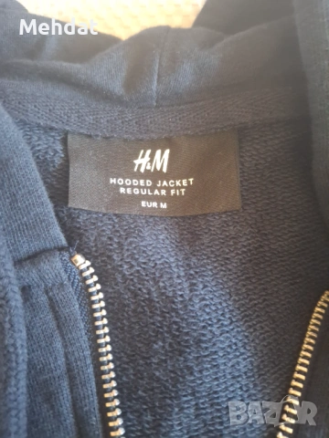 Мъжки суичър с цип H&M – размер M, снимка 2 - Суичъри - 54123092