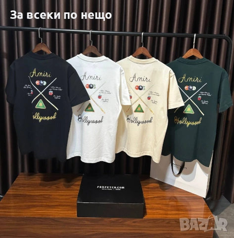 Amiri Мъжка Черна Тениска👕Мъжка Блуза С Къс Ръкав В Черен Цвят Код Mens P.135, снимка 2 - Тениски - 53822905