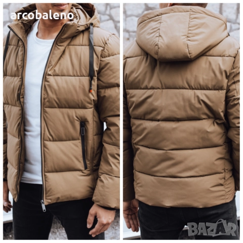 Мъжко зимно ватирано яке с качулка, 4цвята , снимка 7 - Якета - 52259354