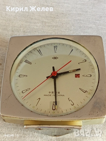 Стар механичен будилник MADE IN CHINA рядък за КОЛЕКЦИЯ ДЕКОРАЦИЯ 43503, снимка 4 - Антикварни и старинни предмети - 51953066