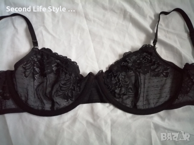 60H черен дантелен сутиен марка Change Lingerie (колекция Intimate), снимка 11 - Бельо - 52899953