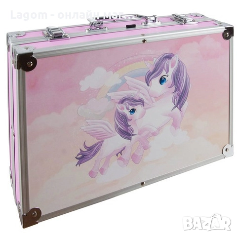 Детски комплект за рисуване и оцветяване Maaleo, 144 части, в куфарче, розов, снимка 10 - Рисуване и оцветяване - 52562029