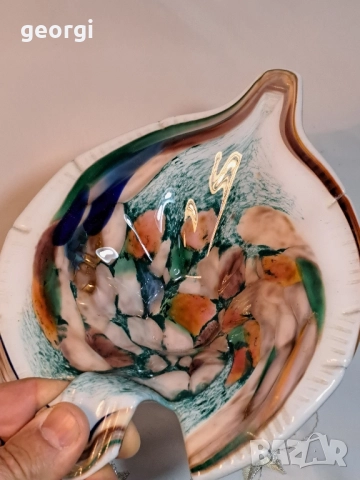 стъклена фруктиера риба многоцветно стъкло 28/5, снимка 5 - Аксесоари за кухня - 51965408