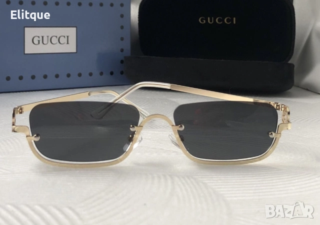 очила с черен обикновен калъф и ув защита Gucci, снимка 3 - Слънчеви и диоптрични очила - 53225188