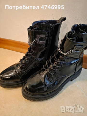 топли и удобни лачени боти 37 размер