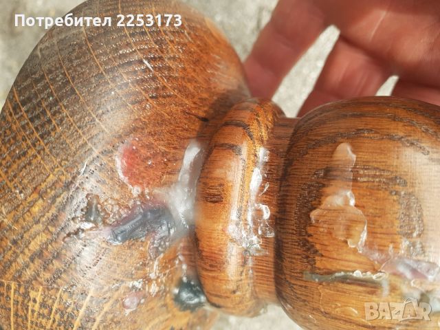 Стар дървен свещник, снимка 4 - Декорация за дома - 46466755