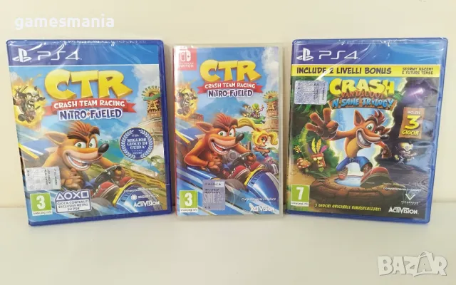 [ps4/Nintendo] СУПЕР Цена ! чисто НОВИ Crash TR/ Crash Trilogy, снимка 1 - Игри за PlayStation - 47129216