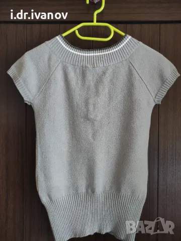 модерно еластично сиво пуловерче с ромбоиди, снимка 2 - Блузи с дълъг ръкав и пуловери - 49119029