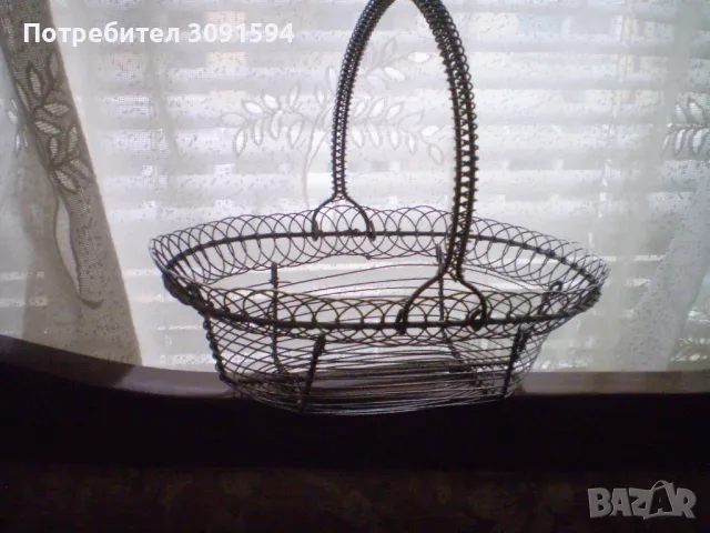 Метална кошницакошница  за плодове, плетена метална кошница плодове,  с дръжка, снимка 6 - Аксесоари за кухня - 50394831