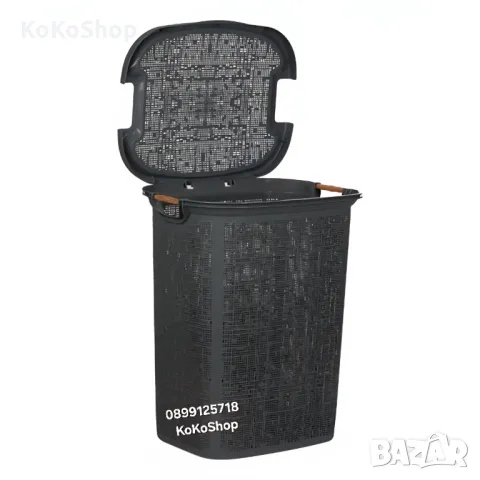 Кош за пране-46x37x57.5 см./черен кош за пране/пластмасов кош за пране, снимка 4 - Други стоки за дома - 50322096
