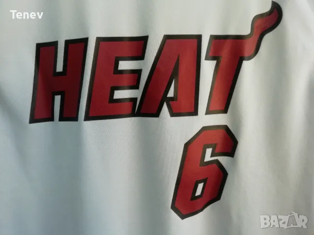 Miami Heat #6 LeBron James Adidas NBA Jersey оригинален баскетболен потник Леброн Джеймс , снимка 5 - Тениски - 48539767