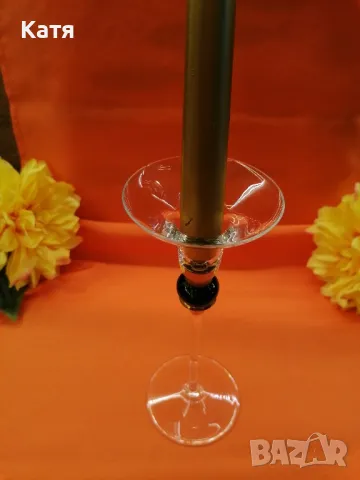 Винтидж ръчно духан свещник Italy Original

I, снимка 2 - Други - 50403534