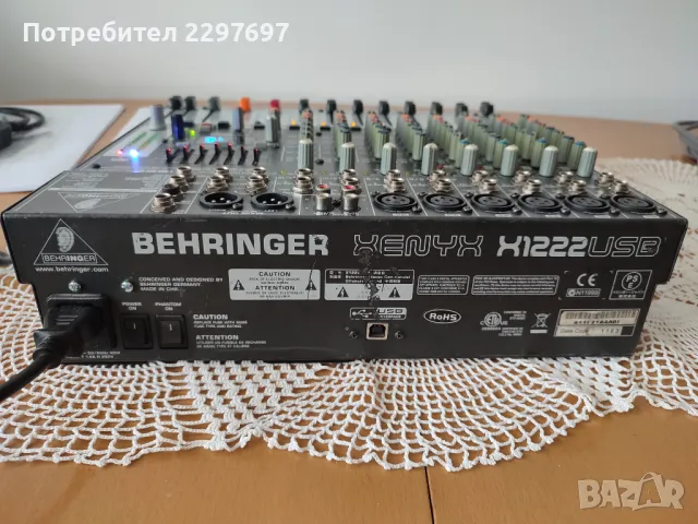 Продавам смесителен пулт BEHRINGER XENYX X1222 USB, снимка 4 - Ресийвъри, усилватели, смесителни пултове - 47084377