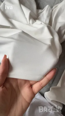 Alessa Бяла елегантна рокля с асиметрично рамо – непрозрачна материя, снимка 4 - Рокли - 50358578