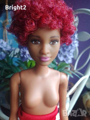 Барби афро с червена коса, снимка 4 - Кукли - 46040238