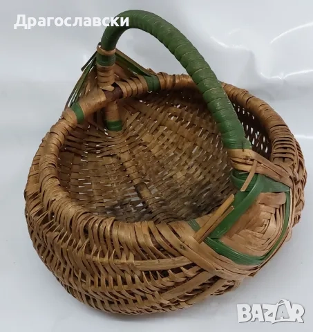 Кошници: плетена кошница за пикник или село, разни модели стари, поднос панер, снимка 9 - Други - 30182642