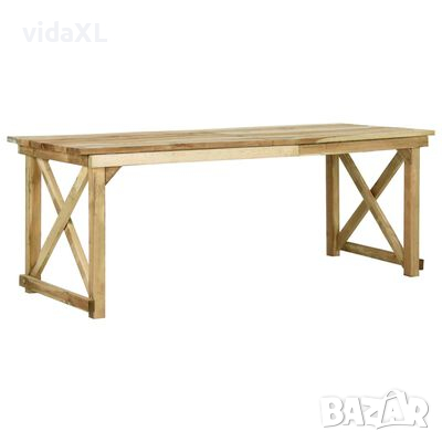 vidaXL Градинска маса, 200x79x75 см, импрегниран бор(SKU:318415, снимка 1 - Градински мебели, декорация  - 45035234