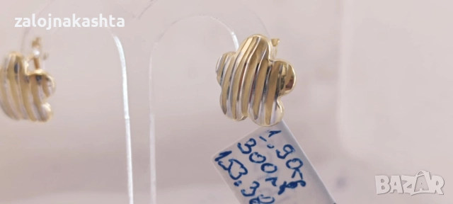 Нови Златни обеци-1,90гр/14кр, снимка 4 - Обеци - 51451119